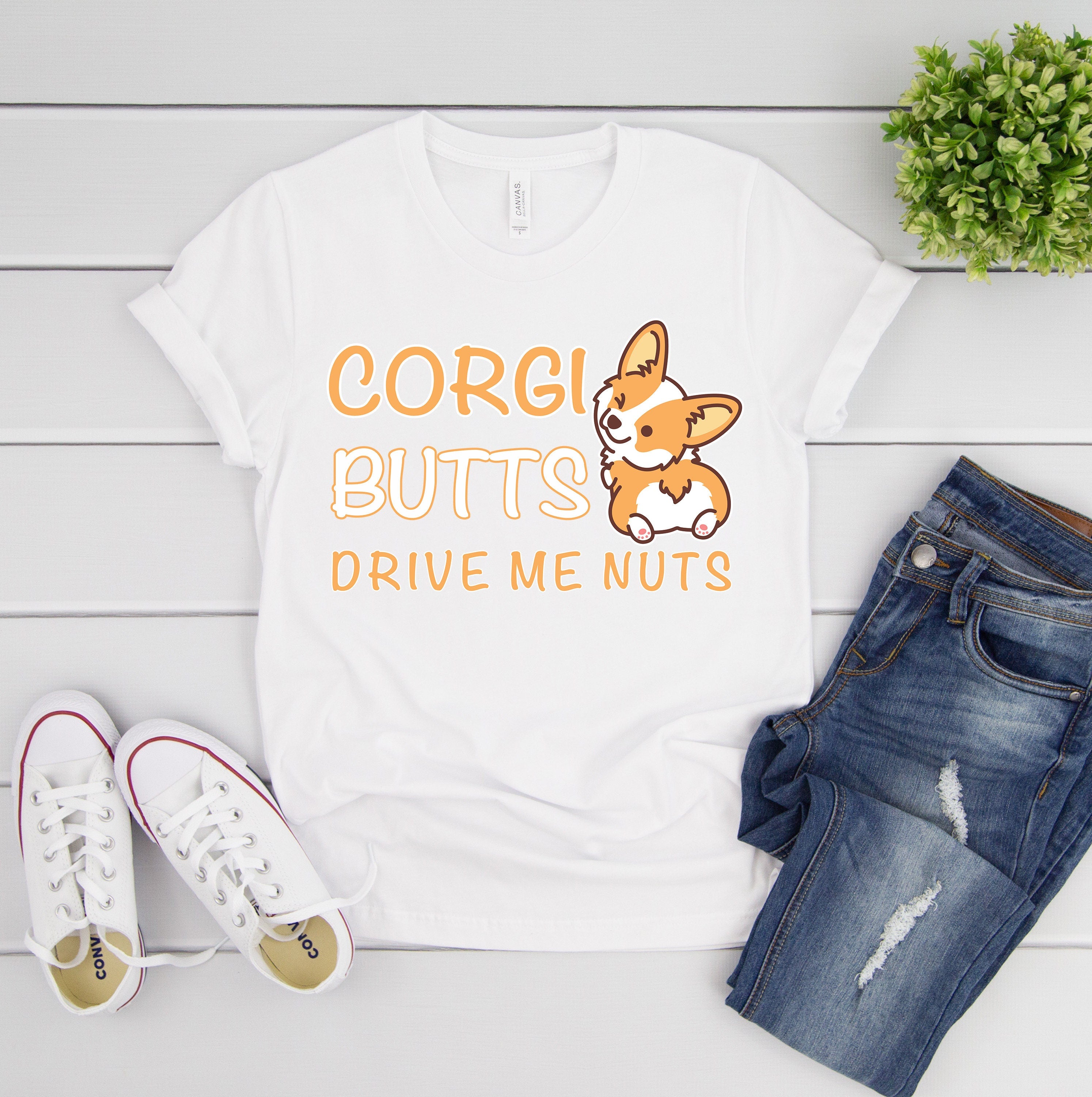 Corgi Butts Drive Me Nuts T-Shirt | Cute Corgi Clothing for Dog Lover | I Love Corgis Shirt