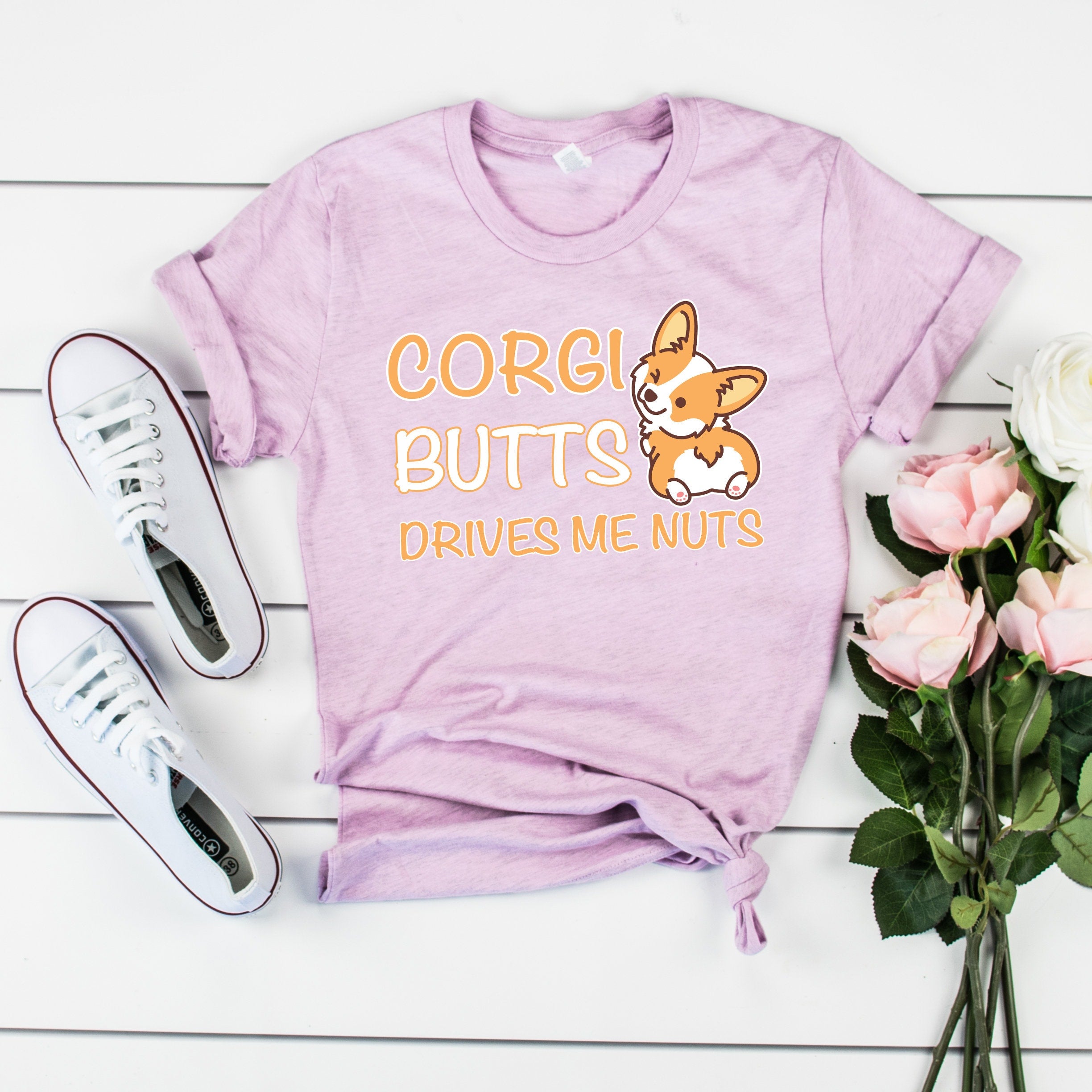 Corgi Butts Drive Me Nuts T-Shirt | Cute Corgi Clothing for Dog Lover | I Love Corgis Shirt