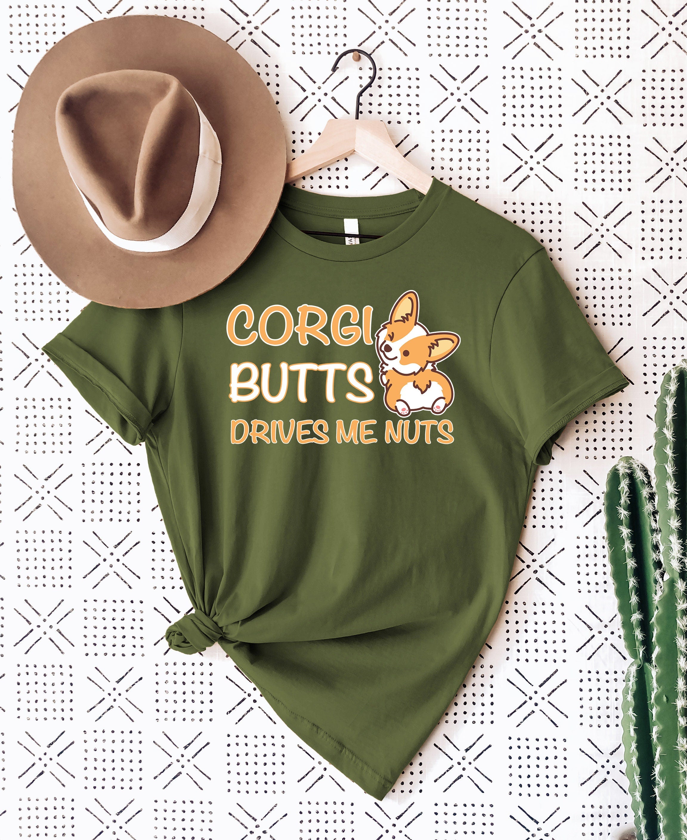 Corgi Butts Drive Me Nuts T-Shirt | Cute Corgi Clothing for Dog Lover | I Love Corgis Shirt