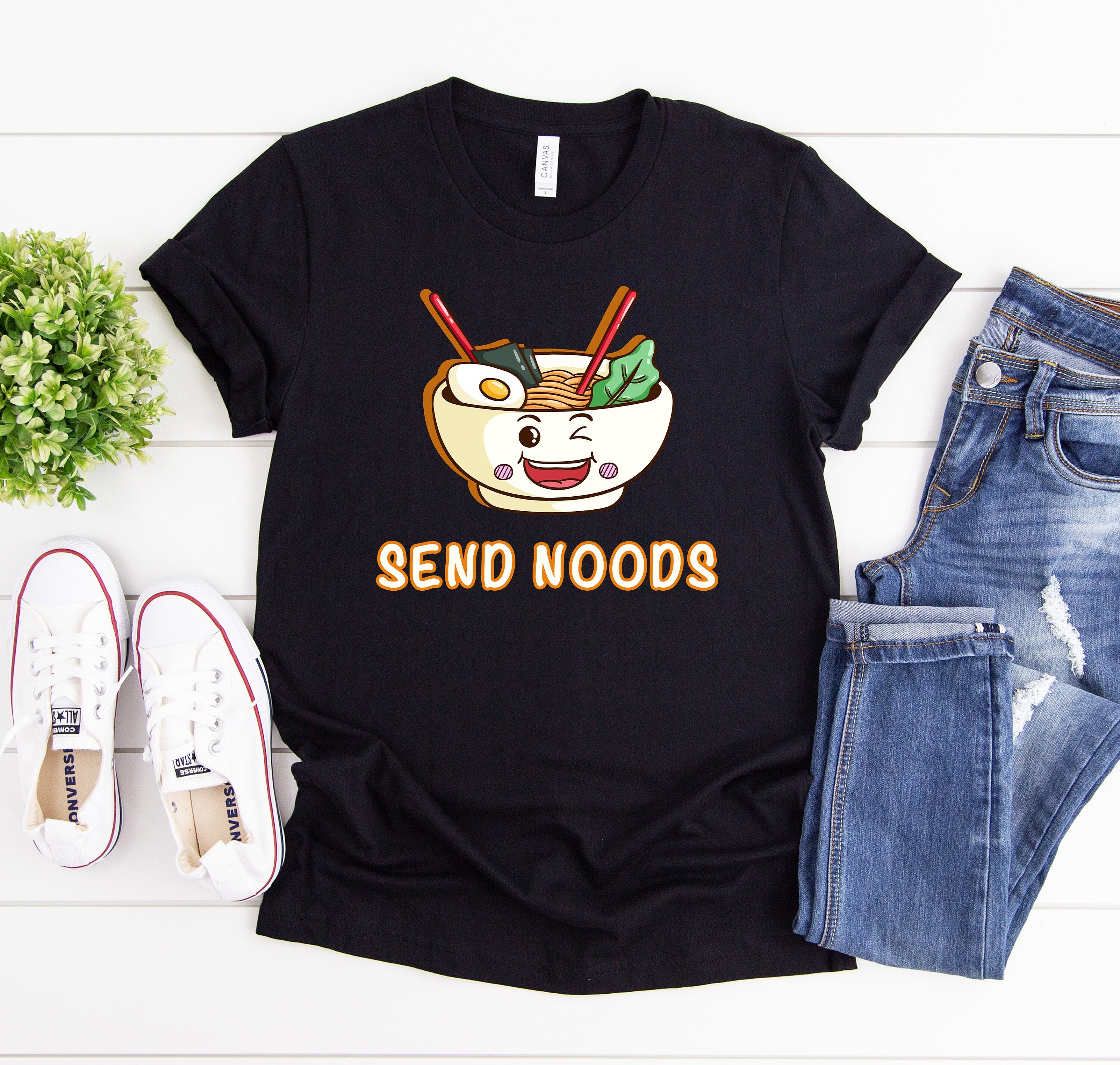 Send Noods T-Shirt, Funny Noodle Food Bowl Shirt, Great Tee for Ramen Lovers