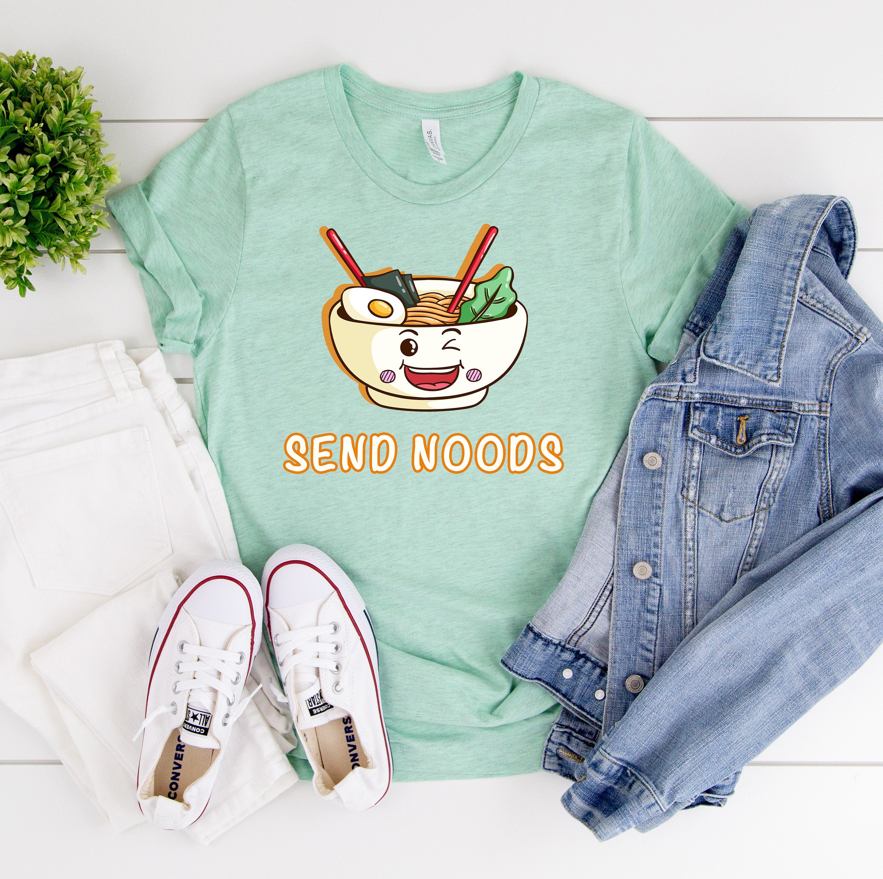 Send Noods T-Shirt, Funny Noodle Food Bowl Shirt, Great Tee for Ramen Lovers