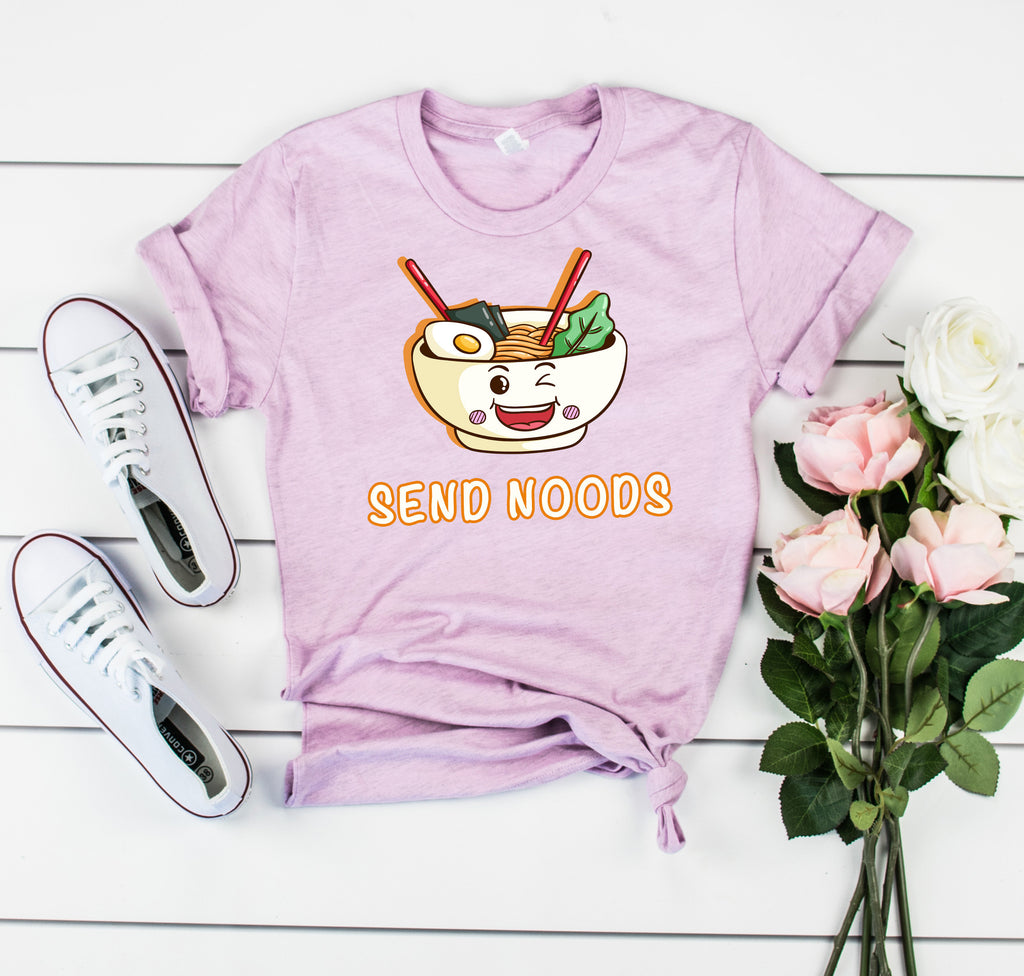 Send Noods T-Shirt, Funny Noodle Food Bowl Shirt, Great Tee for Ramen Lovers