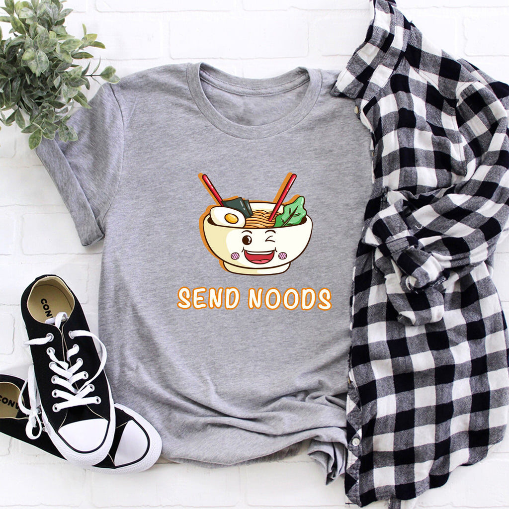 Send Noods T-Shirt, Funny Noodle Food Bowl Shirt, Great Tee for Ramen Lovers