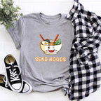 Send Noods T-Shirt, Funny Noodle Food Bowl Shirt, Great Tee for Ramen Lovers