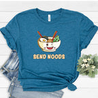 Send Noods T-Shirt, Funny Noodle Food Bowl Shirt, Great Tee for Ramen Lovers