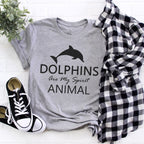 Dolphins are My Spirit Animal T-Shirt | Gift for Dolphin Lover Shirt | Easily Distracted by Dolphins Shirt | Cool Marine Biology Tee