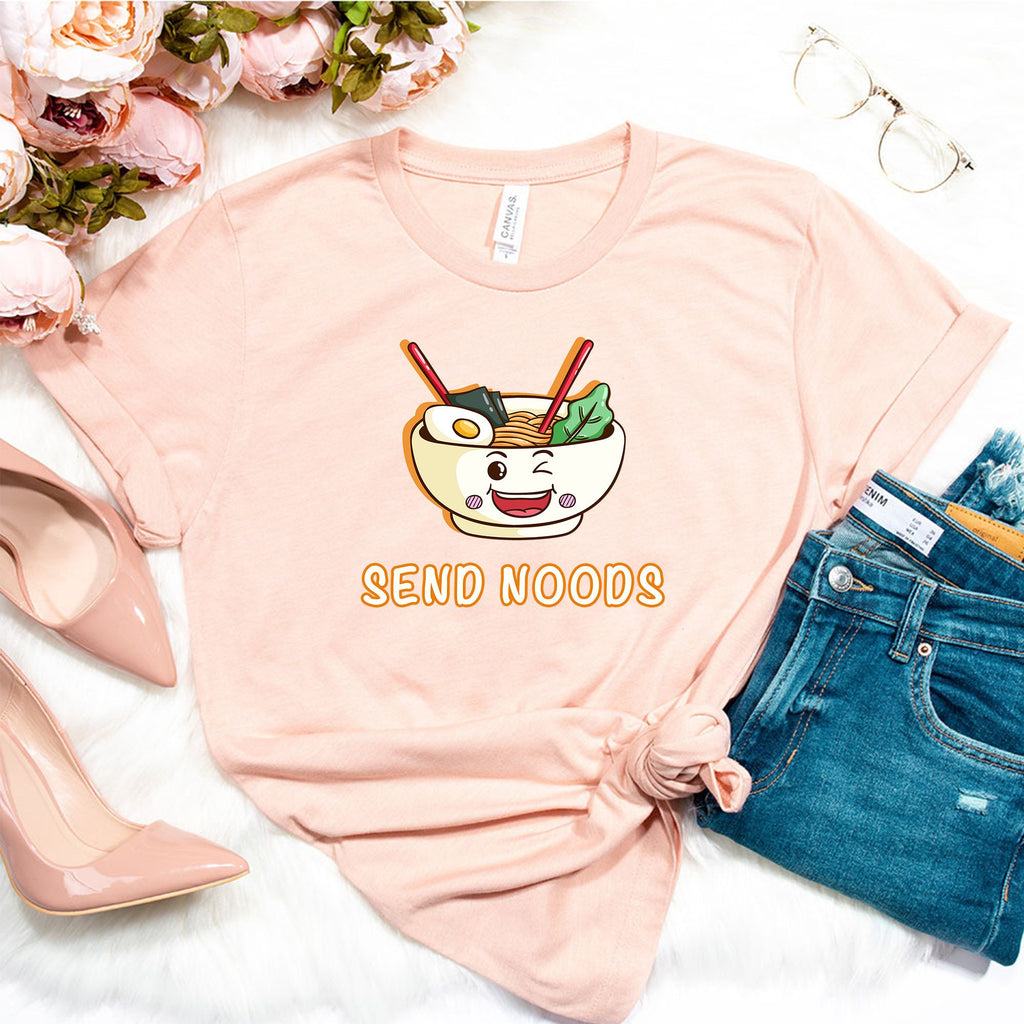 Send Noods T-Shirt, Funny Noodle Food Bowl Shirt, Great Tee for Ramen Lovers