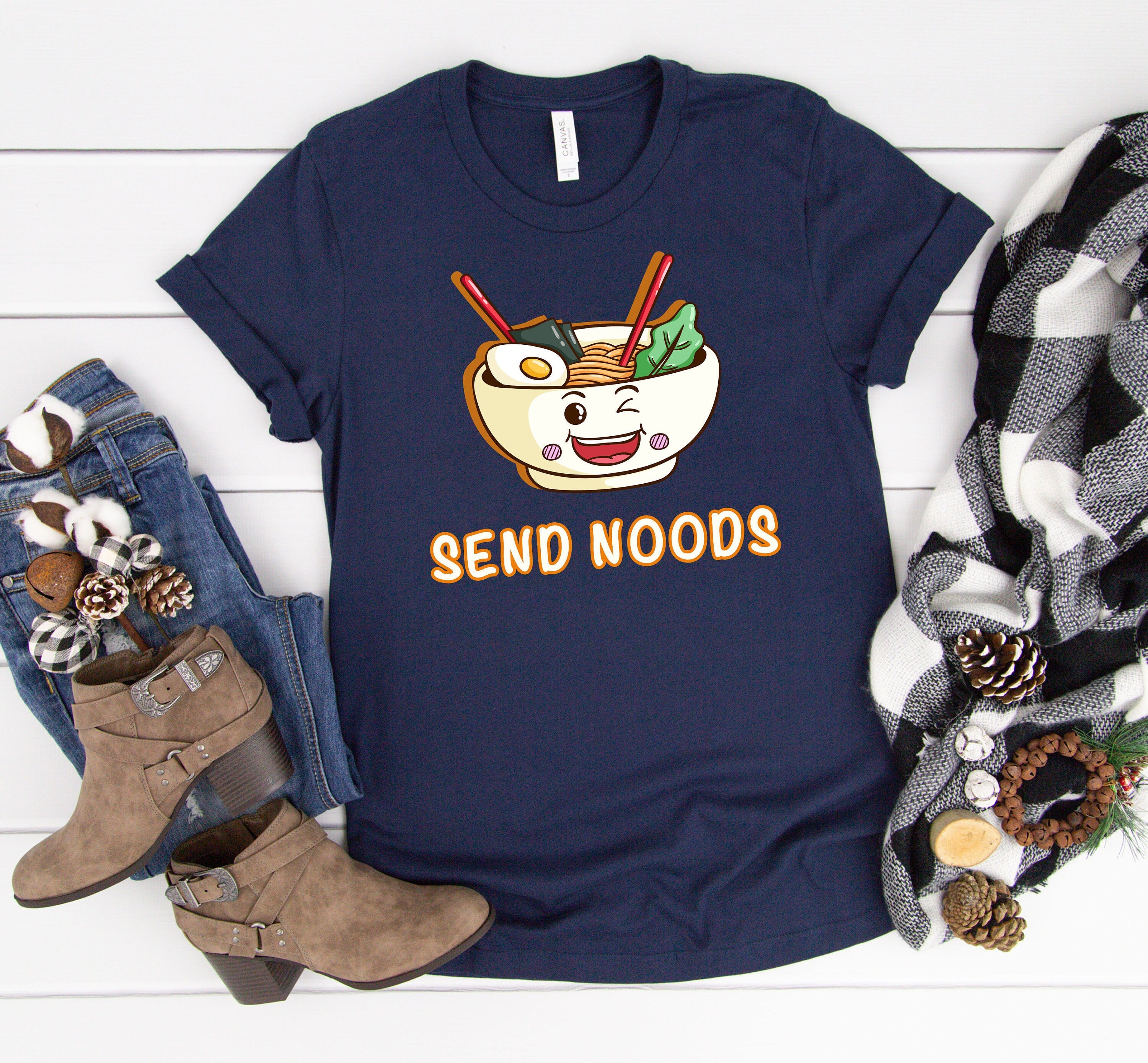 Send Noods T-Shirt, Funny Noodle Food Bowl Shirt, Great Tee for Ramen Lovers
