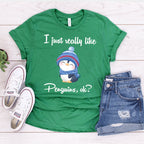 I Just Really Like Penguins, Ok? T-Shirt | Cute Penguin Shirt | Gift for Animal Lovers Tee | Perfect Shirt for Kids, Parent or Siblings