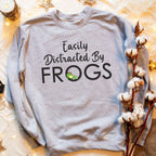 Easily Distracted By Frogs Sweatshirt | Funny I Love Frogs Hoodie | Cute Frog Sweater Gift | Animal Lover Hoodies | Adorable Frogs Sweater