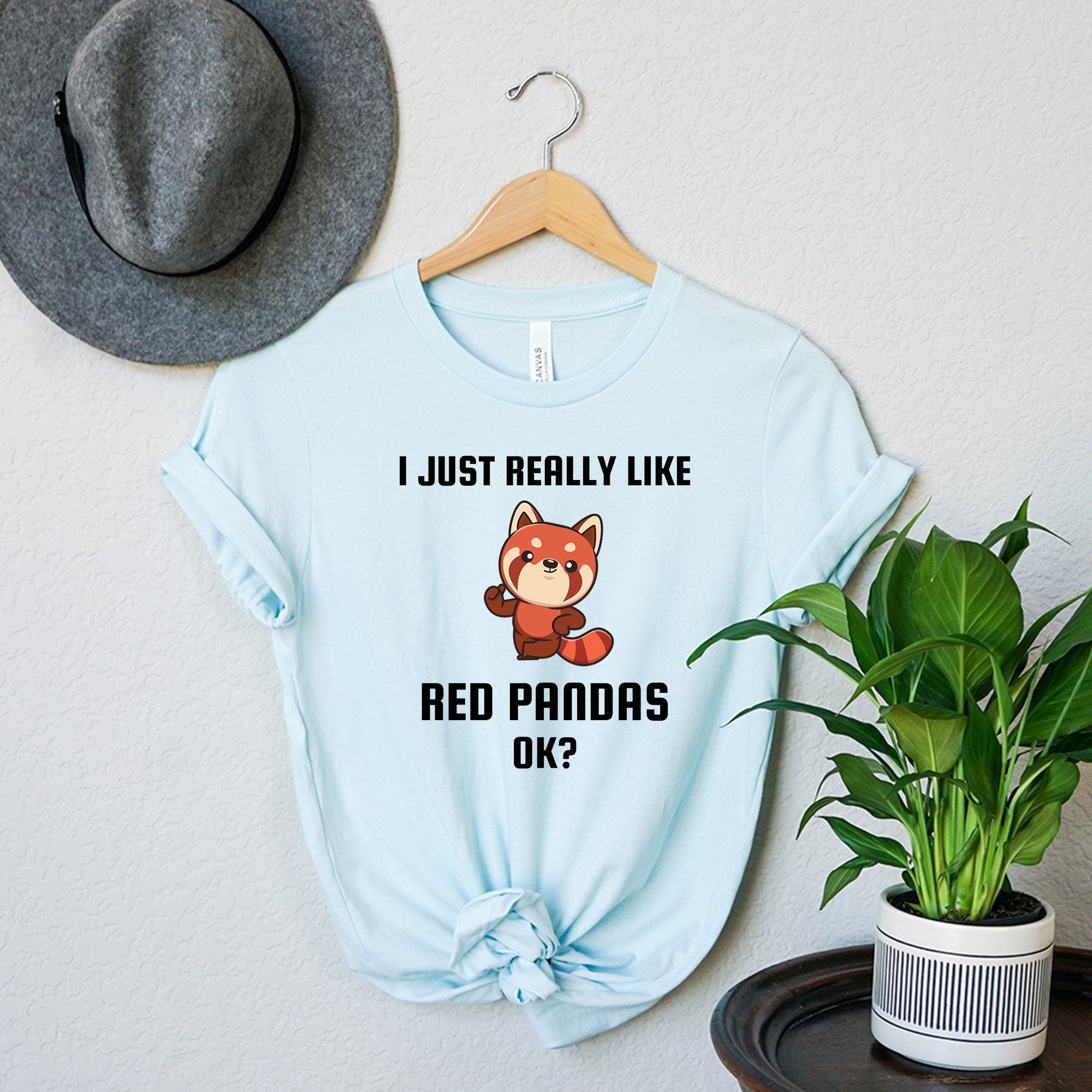 I Just Really Like Pandas Ok T-Shirt | Easily Distracted By Pandas Shirt | Gift for Animal Lovers | Cute Red Panda Tshirt | Love Panda Shirt