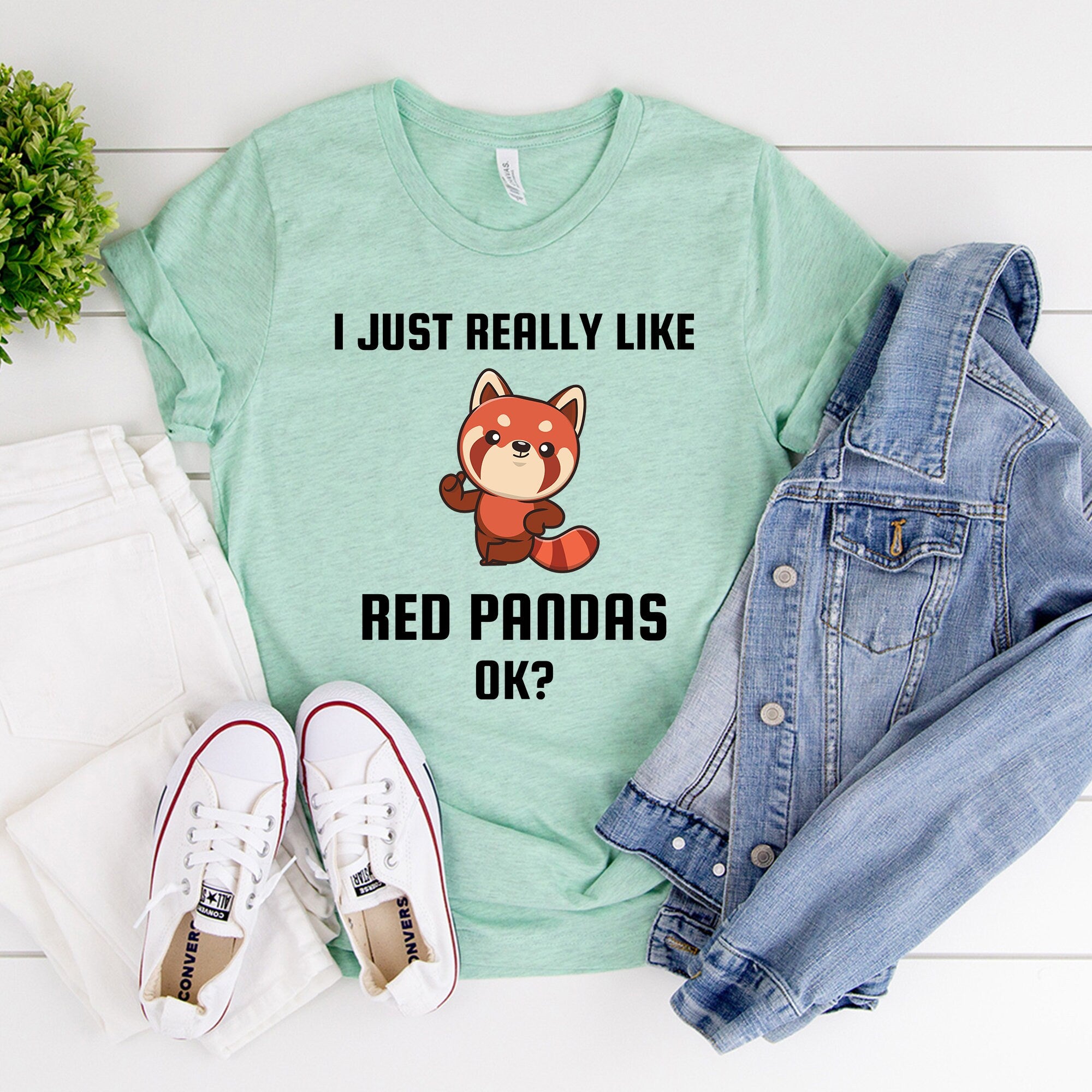 I Just Really Like Pandas Ok T-Shirt | Easily Distracted By Pandas Shirt | Gift for Animal Lovers | Cute Red Panda Tshirt | Love Panda Shirt