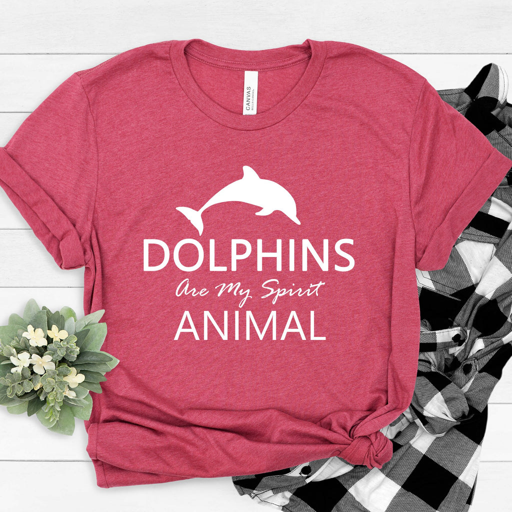 Dolphins are My Spirit Animal T-Shirt | Gift for Dolphin Lover Shirt | Easily Distracted by Dolphins Shirt | Cool Marine Biology Tee