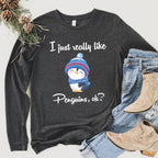 I Just Really Like Penguins, Ok? Sweatshirt | Cute Penguin Hoodie | Gift for Animal Lovers Sweater
