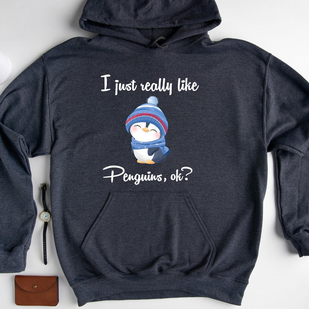 I Just Really Like Penguins, Ok? Sweatshirt | Cute Penguin Hoodie | Gift for Animal Lovers Sweater