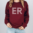 ER Nurse Sweatshirt | Emergency Room Nurse Sweater | Nursing School Hoodie | Registered Nurse Long Sleeve | Emergency Room Nurse | ICU Nurse