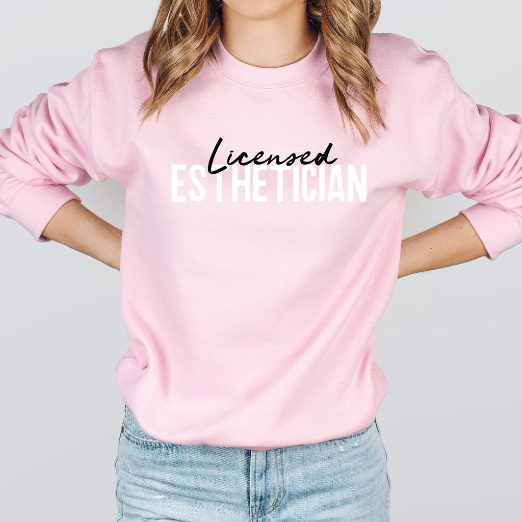 Esthetician Sweatshirt | Licensed Skin Care LE Sweater | Makeup Artist Shirt | Beauty Skincare Tee | Cosmetologist | Cosmetology Beautician