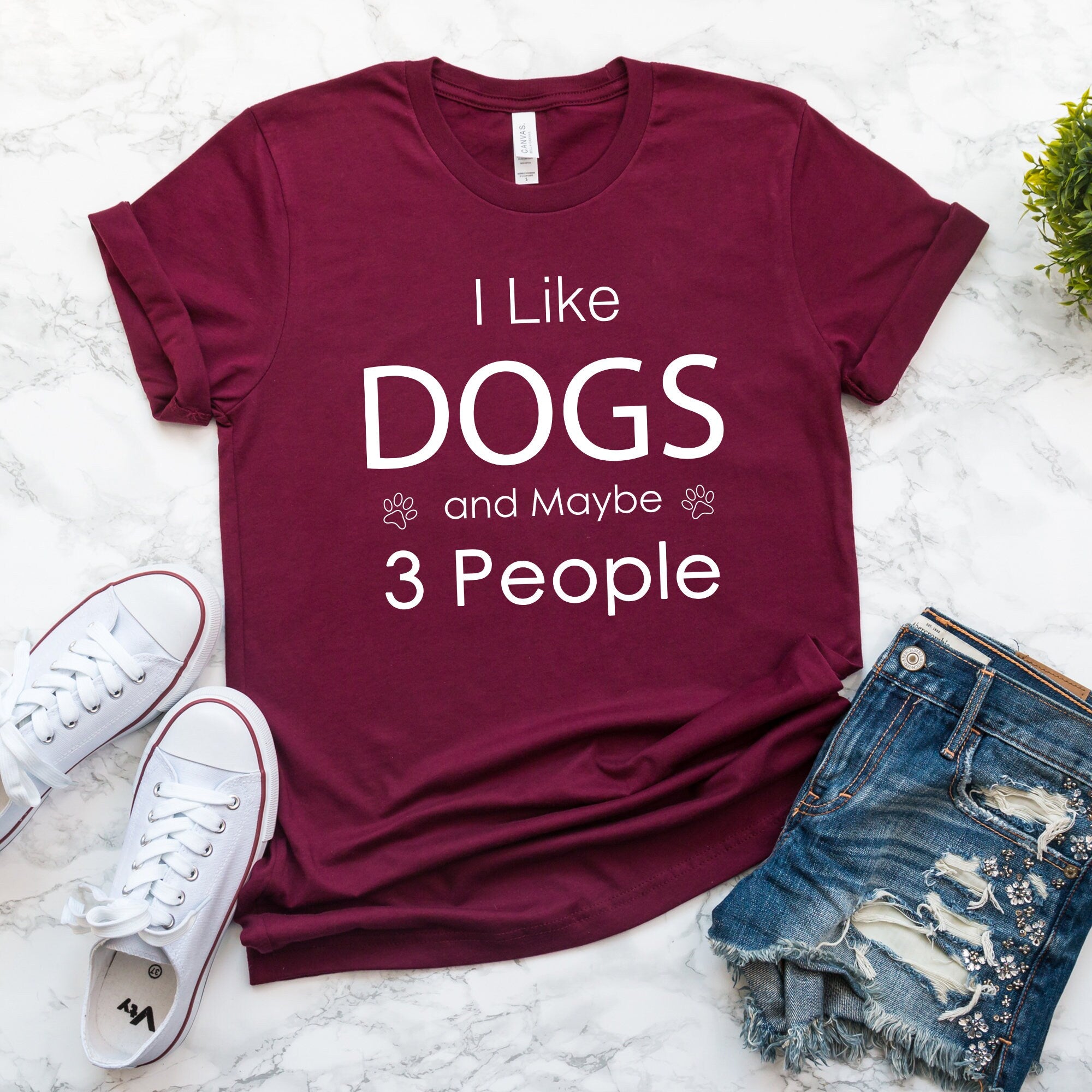 I Like Dogs and Maybe 3 People Shirt, Funny Dog Lover T-Shirts, Dog Mom Shirt, Women Dog Lover Sweatshirt, Dad Dog Shirt