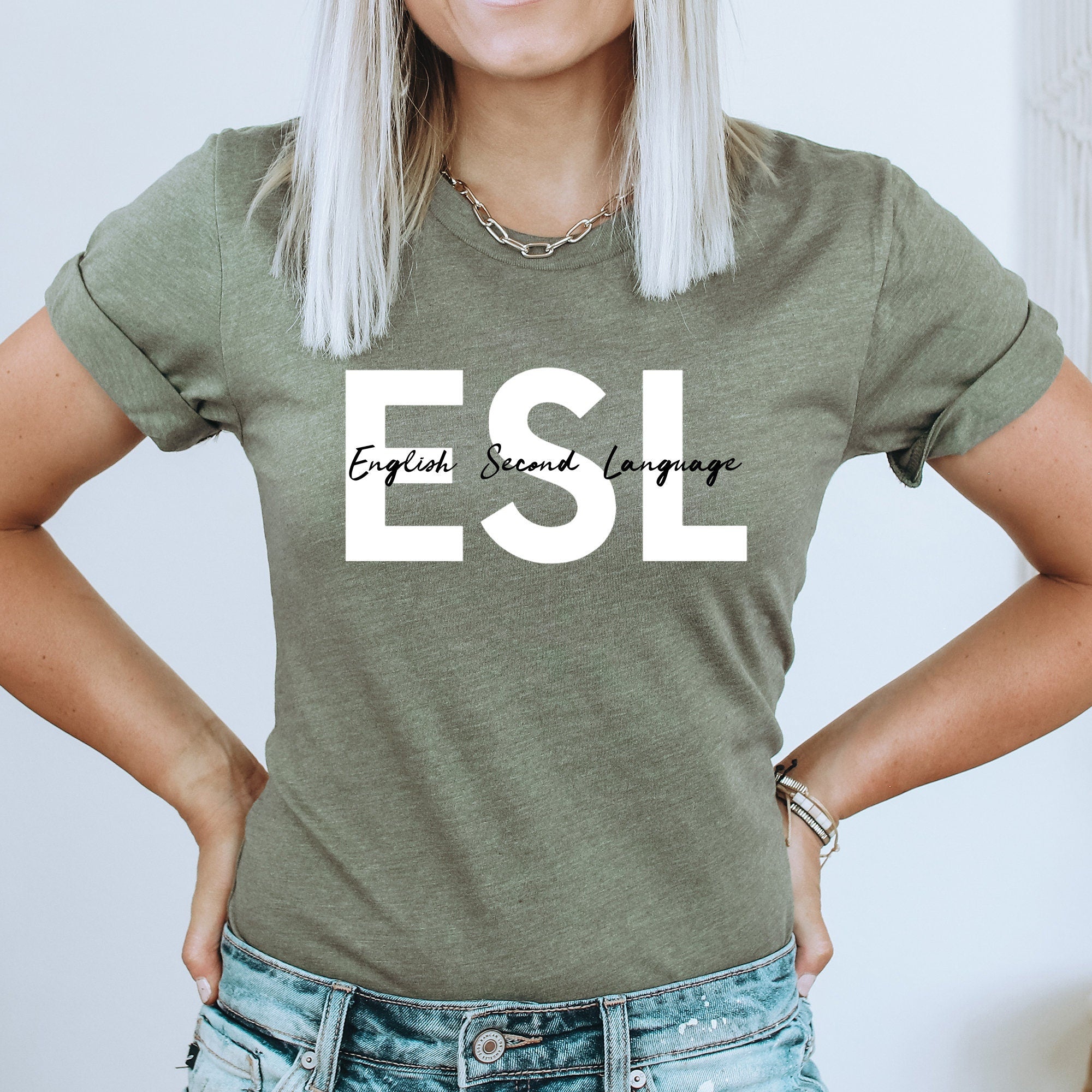 English Second Language Shirt, ESL T-Shirt, Elementary Teacher Sweatshirt, Bilingual Spanish Shirt, English Teacher Sweater