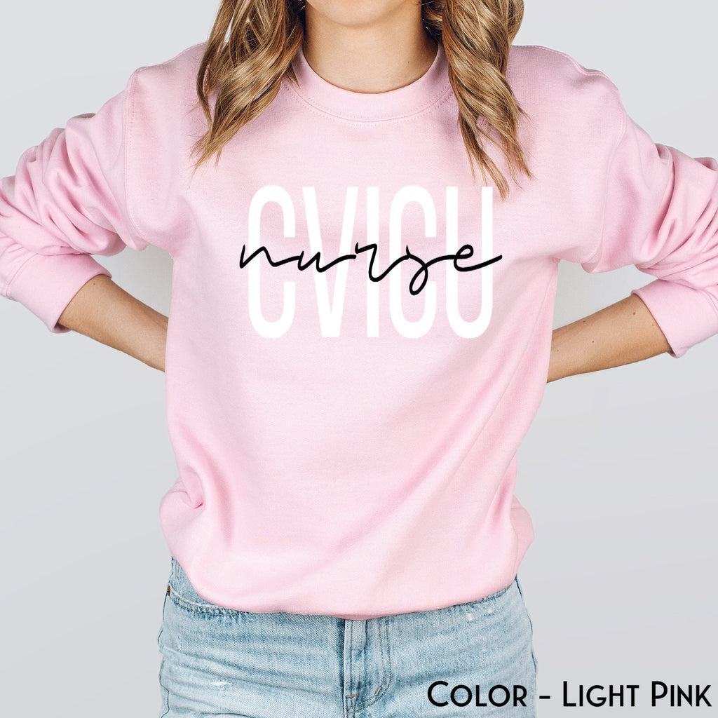 CVICU Nurse Sweatshirt, Cardiovascular ICU Nurse Sweater, Cardiology Registered Nurse Student Graduate Shirt, NICU Nurse T-Shirt