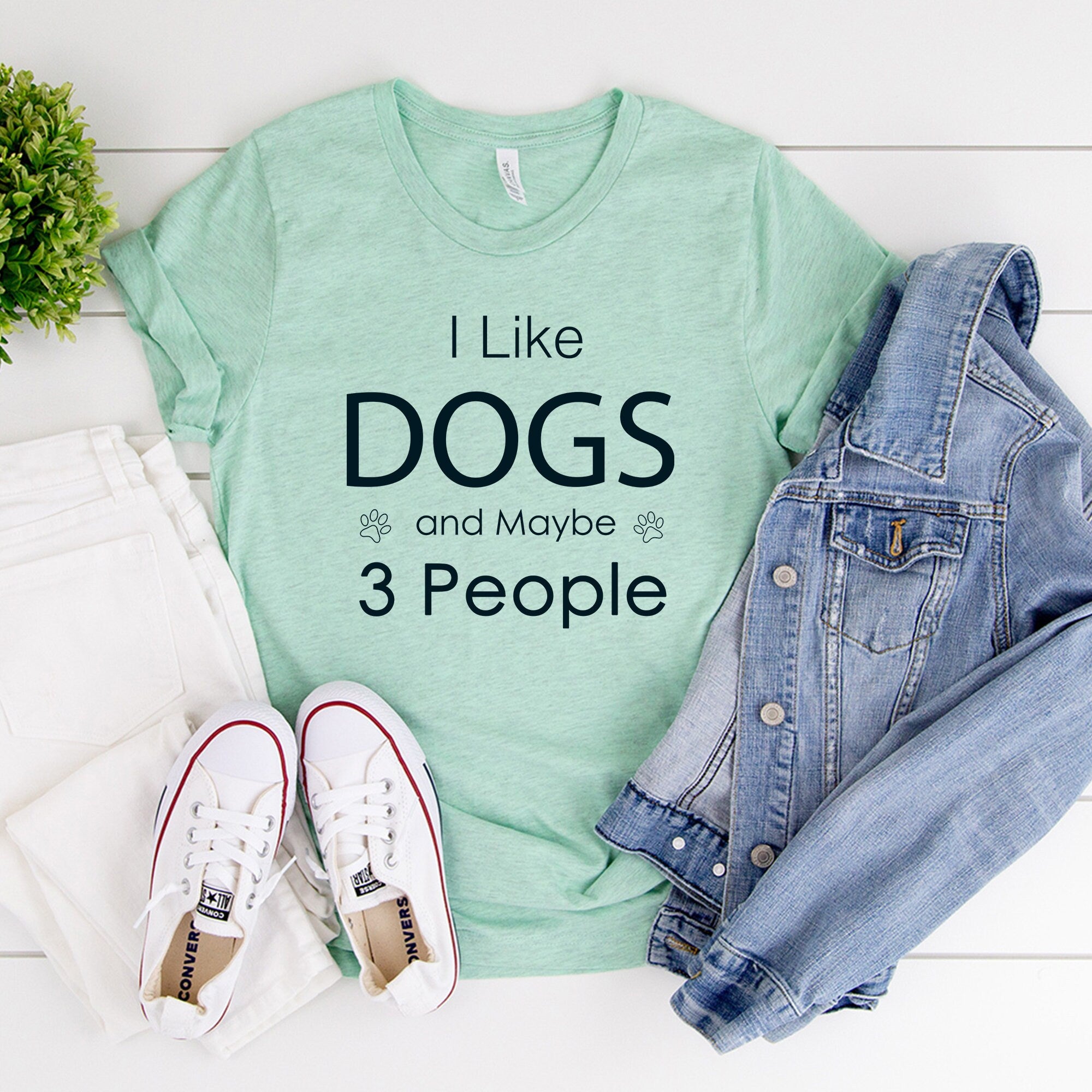 I Like Dogs and Maybe 3 People Shirt, Funny Dog Lover T-Shirts, Dog Mom Shirt, Women Dog Lover Sweatshirt, Dad Dog Shirt