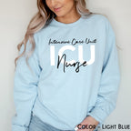 ICU Intensive Care Unit Nurse Sweatshirt, PICU Nursing School Student Sweater, Emergency Registered Nurse Grad Shirt, Nurse in Training Tee
