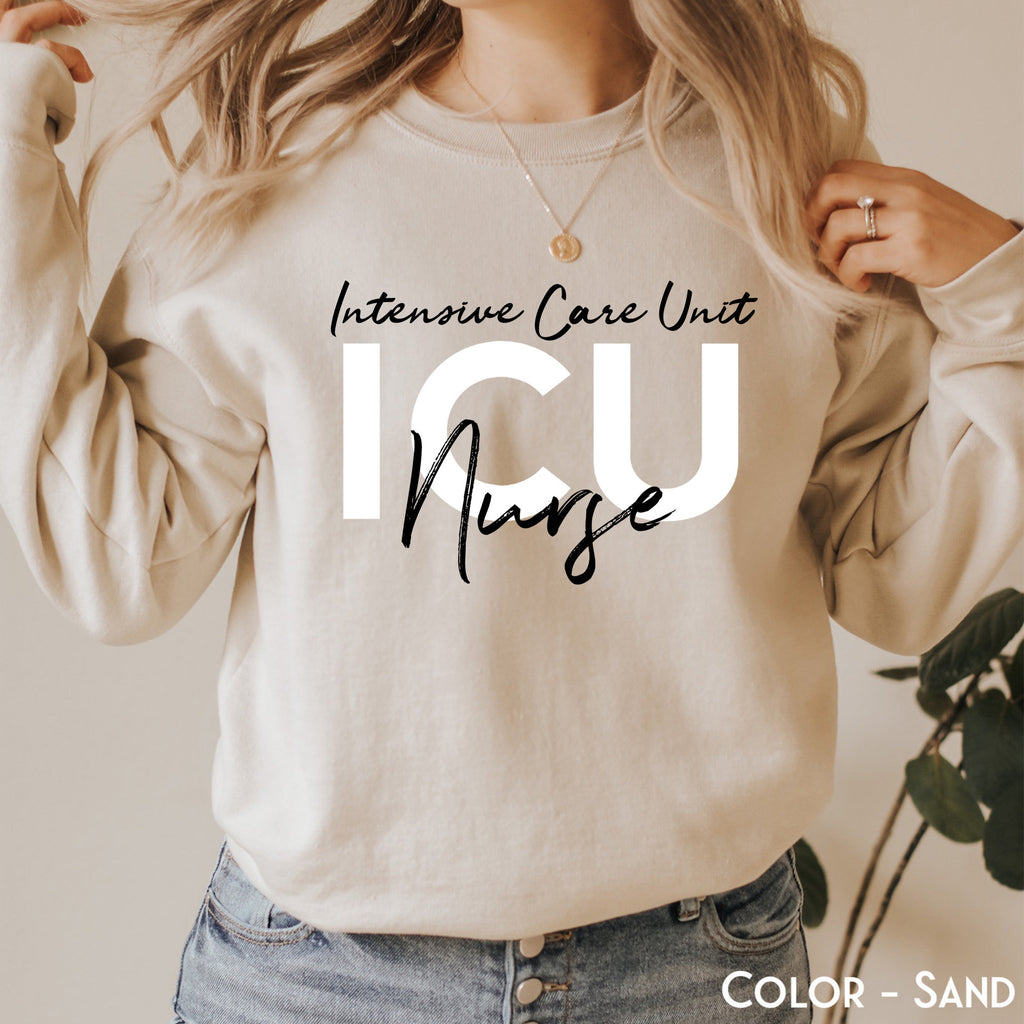 ICU Intensive Care Unit Nurse Sweatshirt, PICU Nursing School Student Sweater, Emergency Registered Nurse Grad Shirt, Nurse in Training Tee