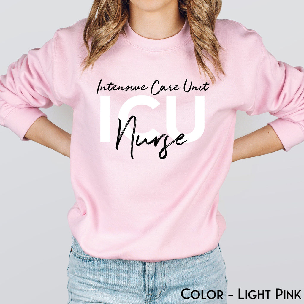 ICU Intensive Care Unit Nurse Sweatshirt, PICU Nursing School Student Sweater, Emergency Registered Nurse Grad Shirt, Nurse in Training Tee