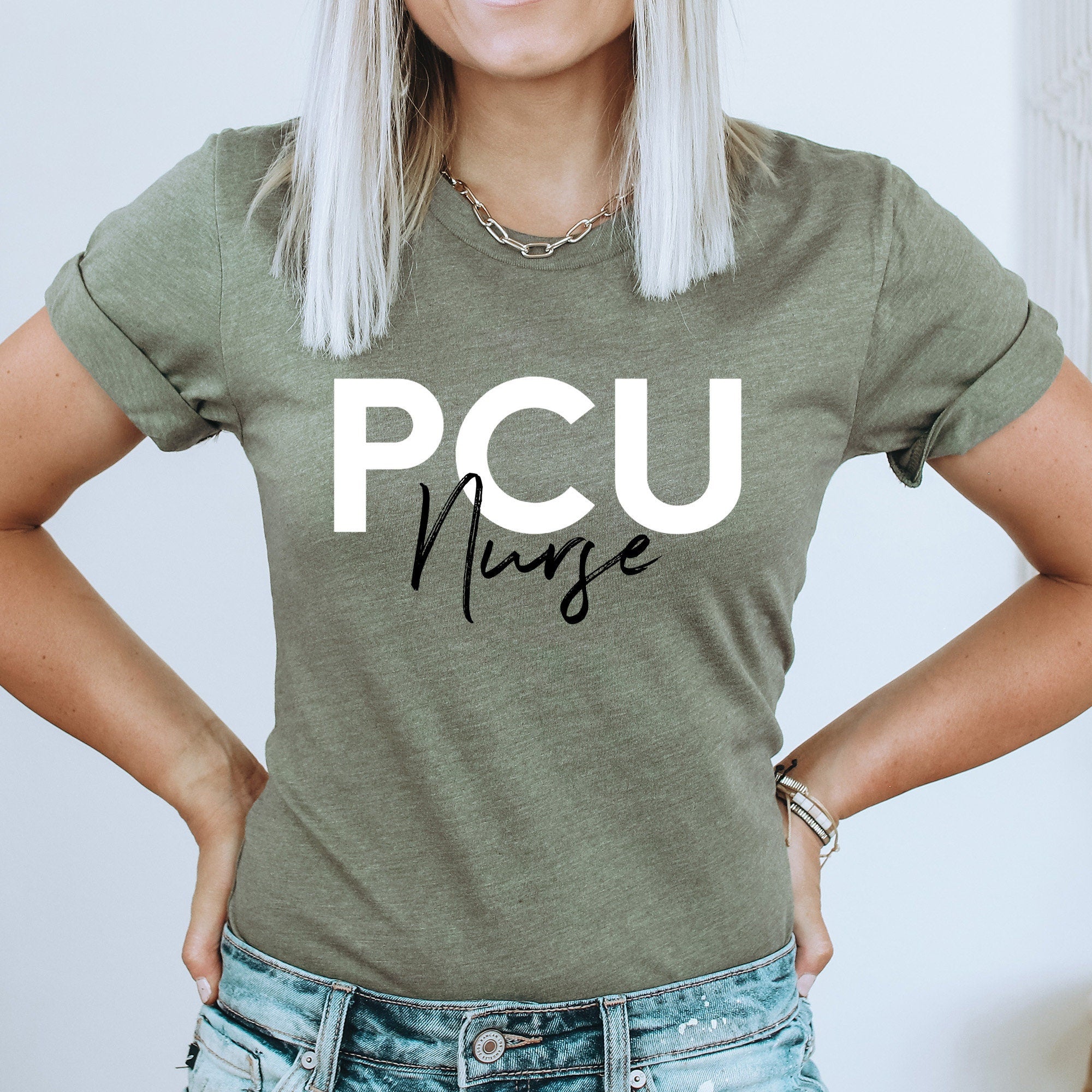 PCU Progressive Care Unit Nurse Shirt, PICU Nursing School Student T-Shirt, Emergency Registered Nurse Grad Shirt, Nurse in Training Sweater