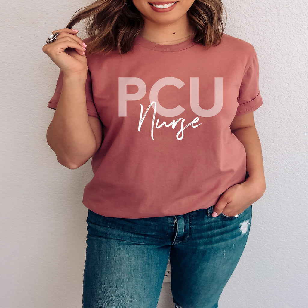 PCU Progressive Care Unit Nurse Shirt, PICU Nursing School Student T-Shirt, Emergency Registered Nurse Grad Shirt, Nurse in Training Sweater