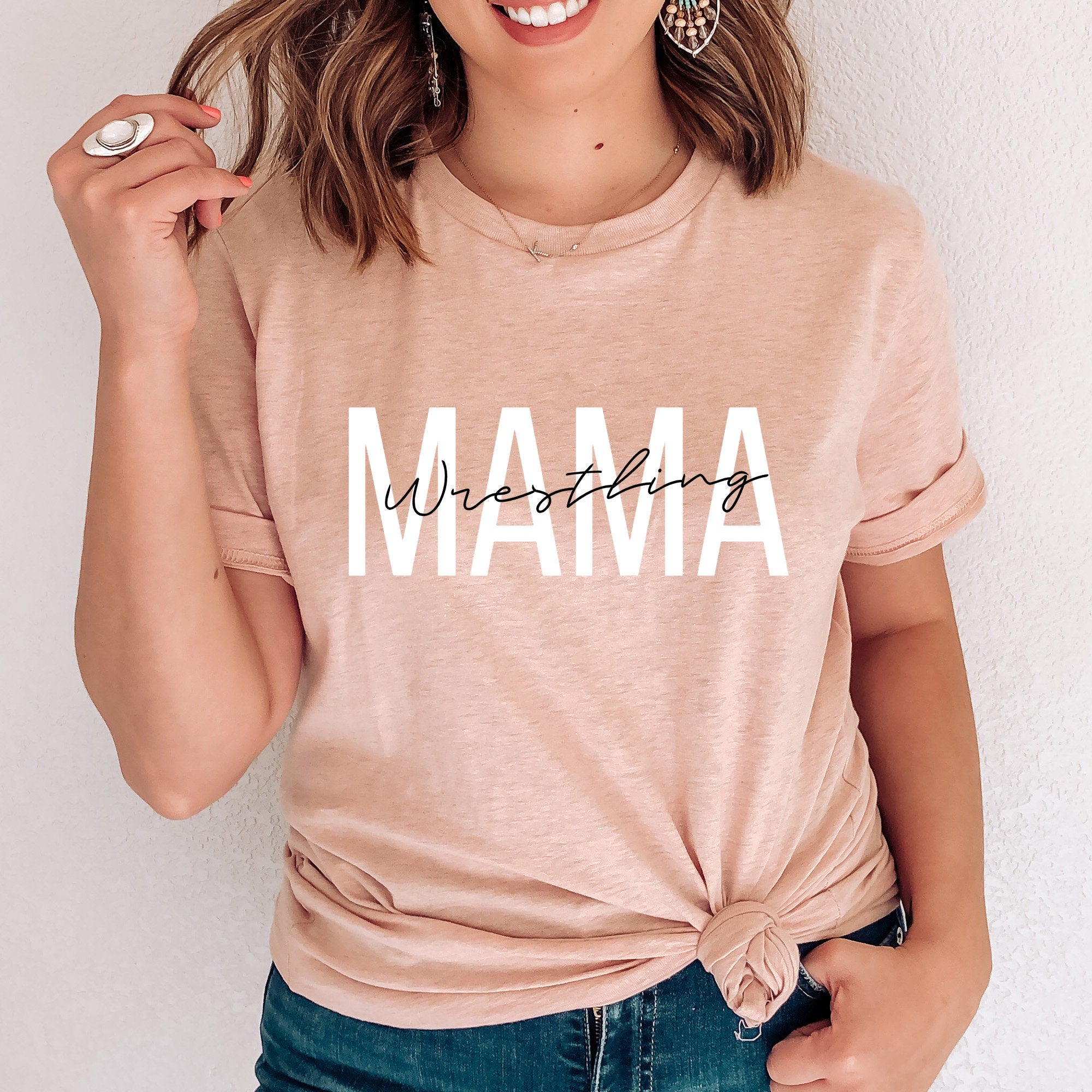 Wrestling Mama Shirt, Wrestling Mom T-Shirt, Sports Mom Tee, Mom Game Day Shirt, Gift for Mom Sweatshirt