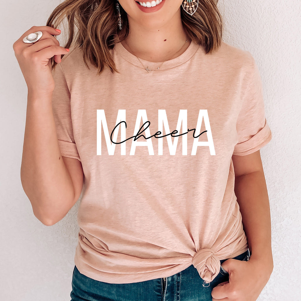 Cheer Mama Shirt, Cheer Mom T-Shirt, Mommy Shirts, Cheer Spirit Wear, Mom Life Shirt, Funny Mom Shirt