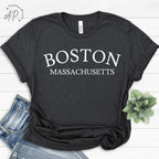 Boston Massachusetts Shirt, Boston MA T-Shirt, Boston Sweatshirt, Massachusetts Sweater, Bostonian Shirt