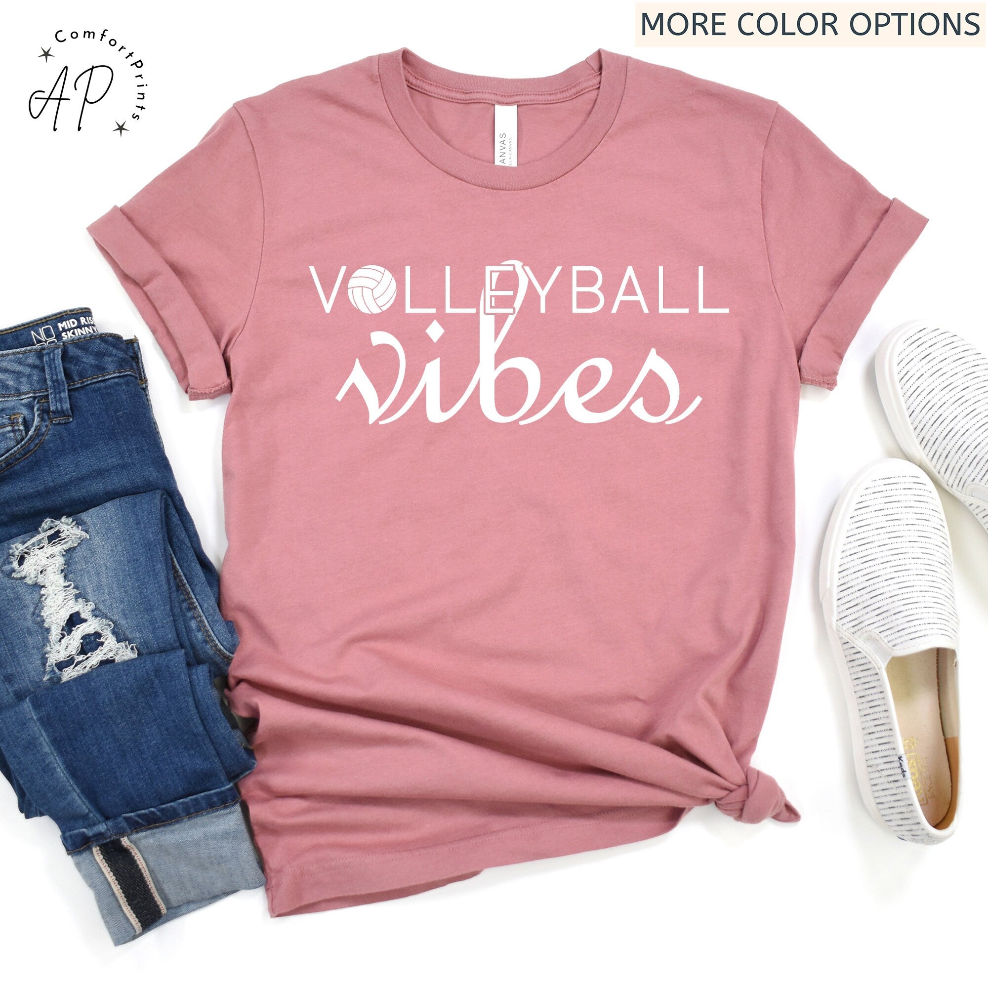 Volleyball Vibes Shirt, Volleyball Game Day T-Shirt, Volleyball Mom Sweatshirt, Volleyball Team Sweater