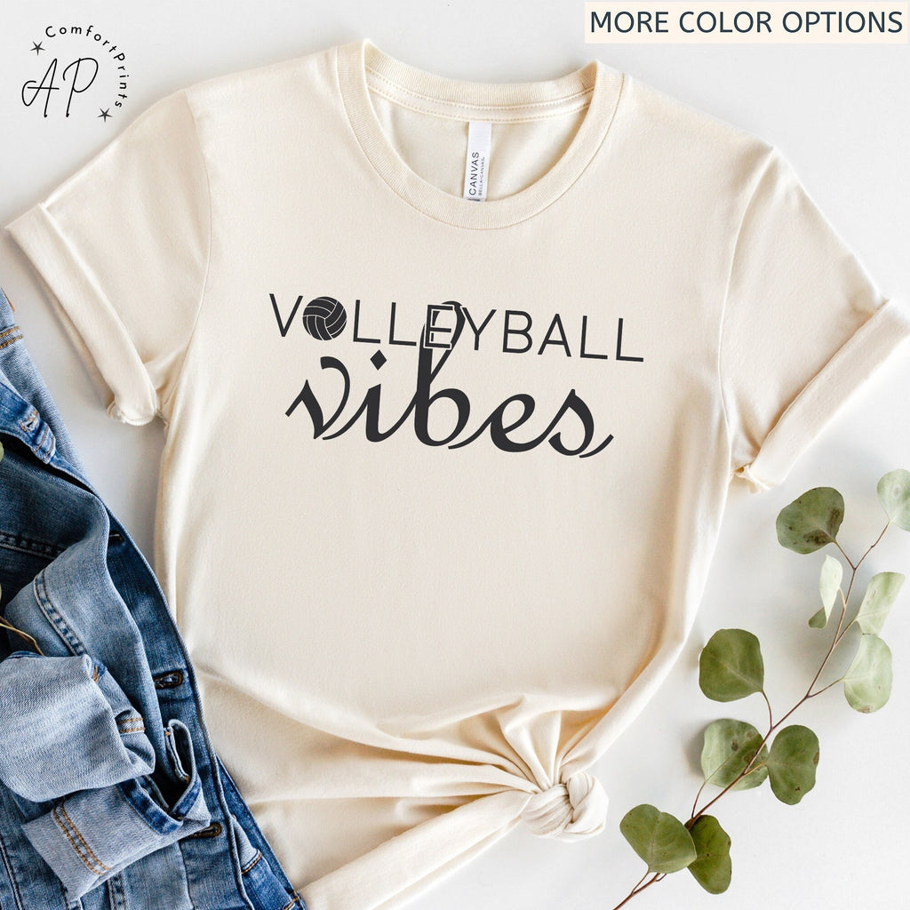 Volleyball Vibes Shirt, Volleyball Game Day T-Shirt, Volleyball Mom Sweatshirt, Volleyball Team Sweater