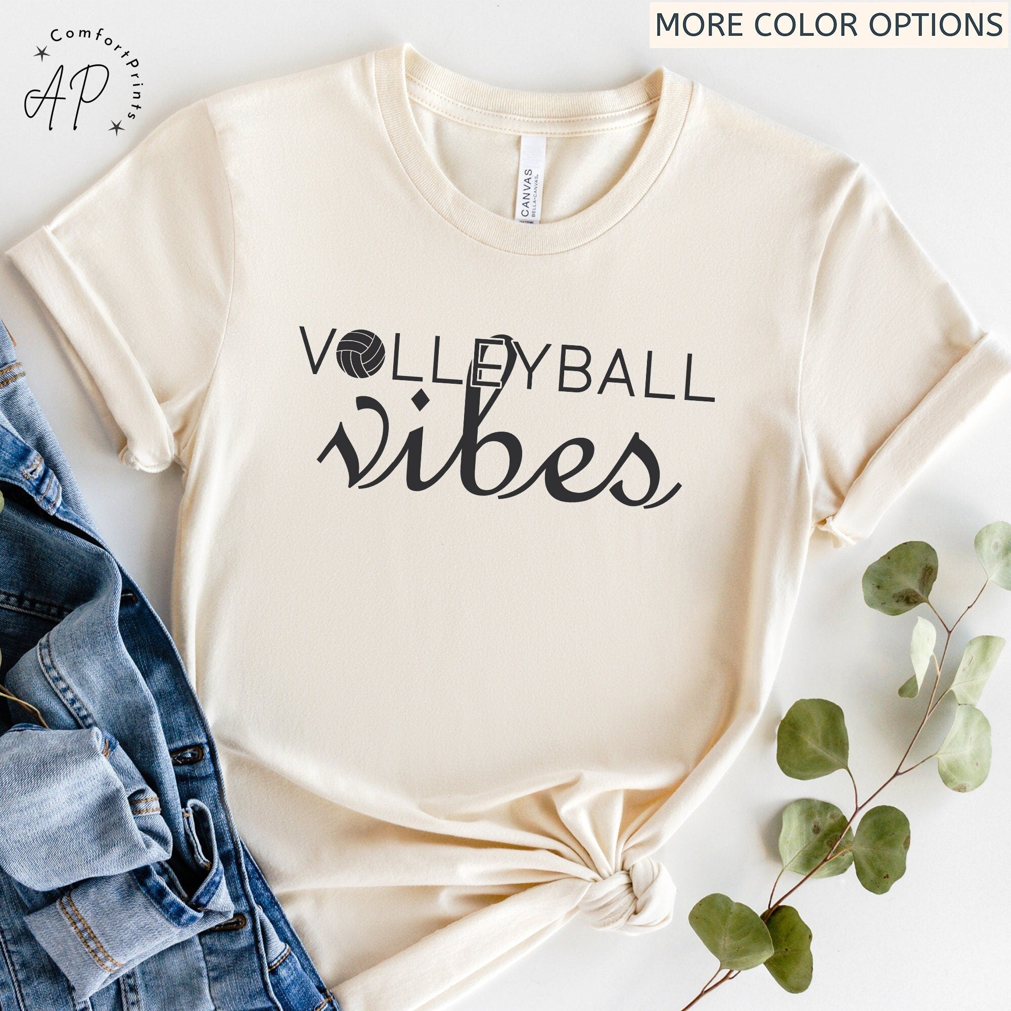 Volleyball Vibes Shirt, Volleyball Game Day T-Shirt, Volleyball Mom Sweatshirt, Volleyball Team Sweater