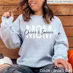 Cheer and Soccer Mom Sweatshirt, Cheer Mama Sweater, Cheerleader Spirit Wear, Soccer Mom Life Shirt, Funny Cheer Mom T-Shirt