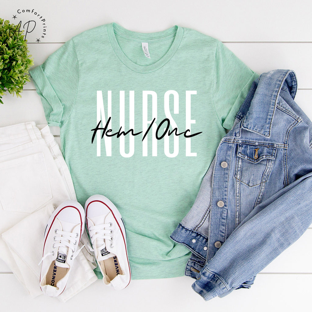 Hem Onc Nurse Shirt, Pediatric Hematology Oncology T-Shirt, Cancer Nurse Graduation Sweater, RN Nurse Gift, Nursing Student Sweatshirt