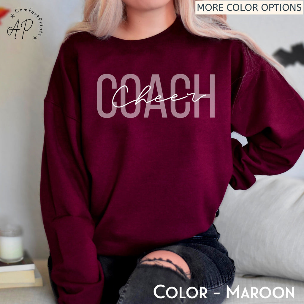 Cheer Coach Sweatshirt, Cheerleading Sweater, Game Day Shirt, Cheer Coach Gift T-Shirt, Cheer Squad Sweatshirt, Cheerleading Mom Shirt