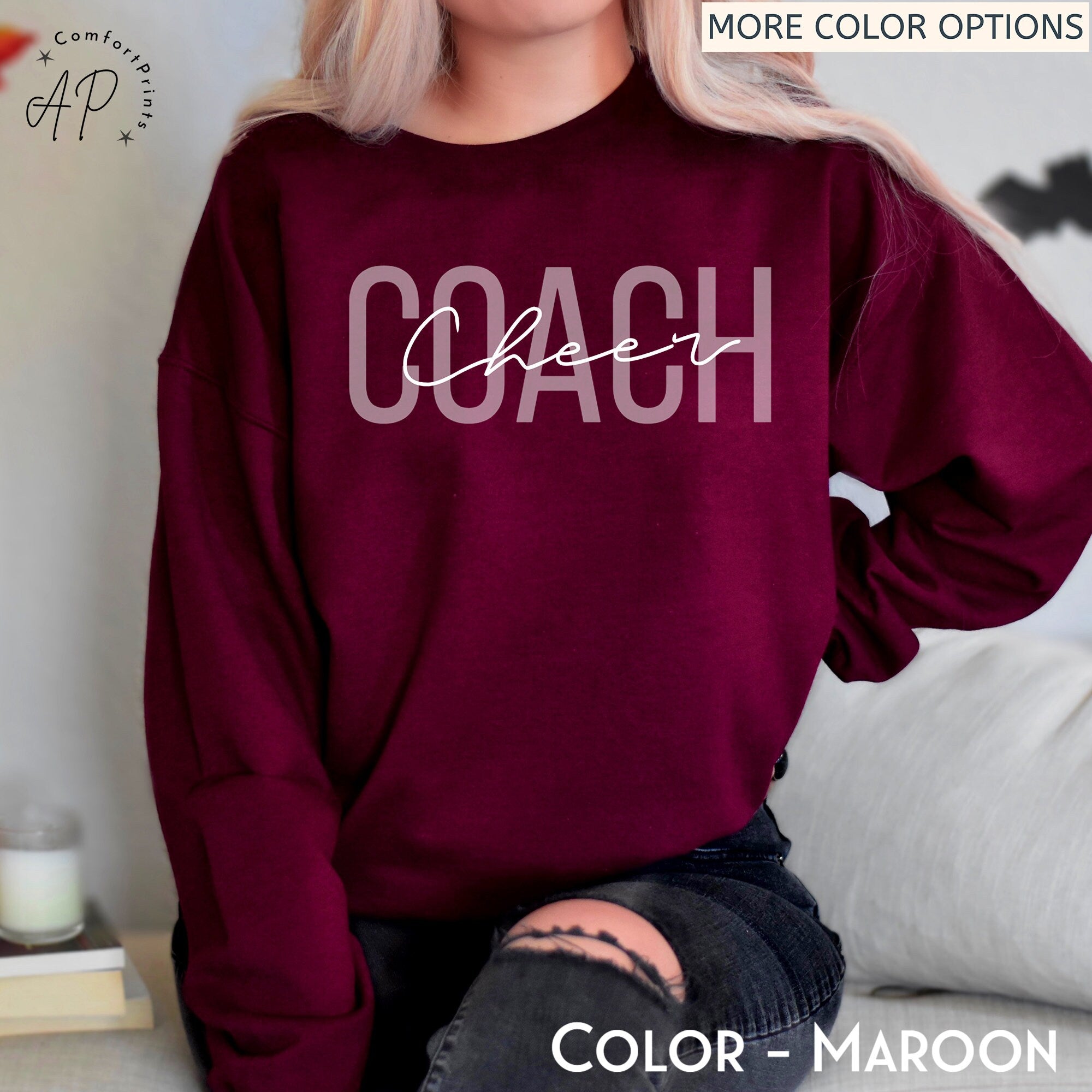 Cheer Coach Sweatshirt, Cheerleading Sweater, Game Day Shirt, Cheer Coach Gift T-Shirt, Cheer Squad Sweatshirt, Cheerleading Mom Shirt
