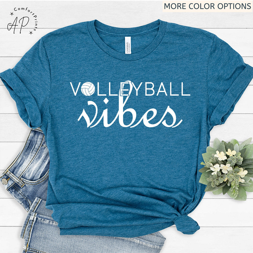 Volleyball Vibes Shirt, Volleyball Game Day T-Shirt, Volleyball Mom Sweatshirt, Volleyball Team Sweater