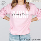 Cheer and Soccer Mom Sweatshirt, Cheer Mama Sweater, Cheerleader Spirit Wear, Soccer Mom Life Shirt, Funny Cheer Mom T-Shirt