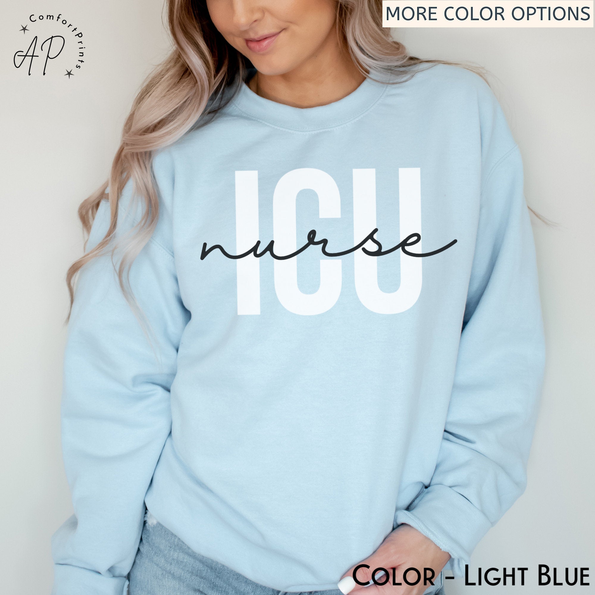 ICU Intensive Care Unit Nurse Sweatshirt, PICU Nursing School Student Sweater, Emergency Registered Nurse Grad Shirt, Nurse in Training Tee