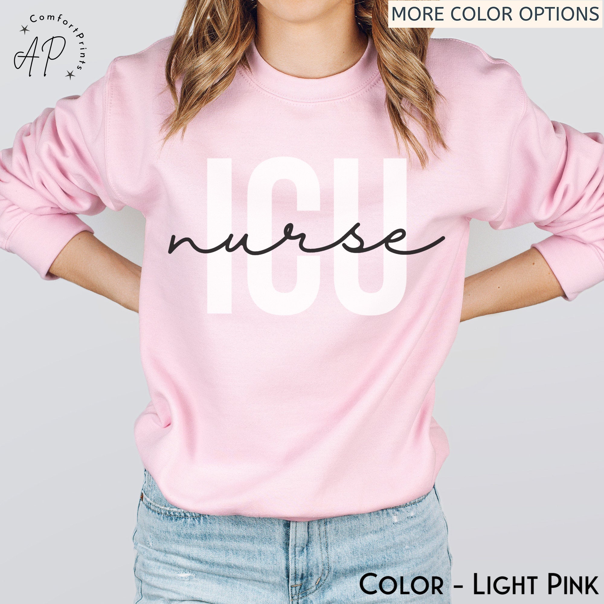 ICU Intensive Care Unit Nurse Sweatshirt, PICU Nursing School Student Sweater, Emergency Registered Nurse Grad Shirt, Nurse in Training Tee