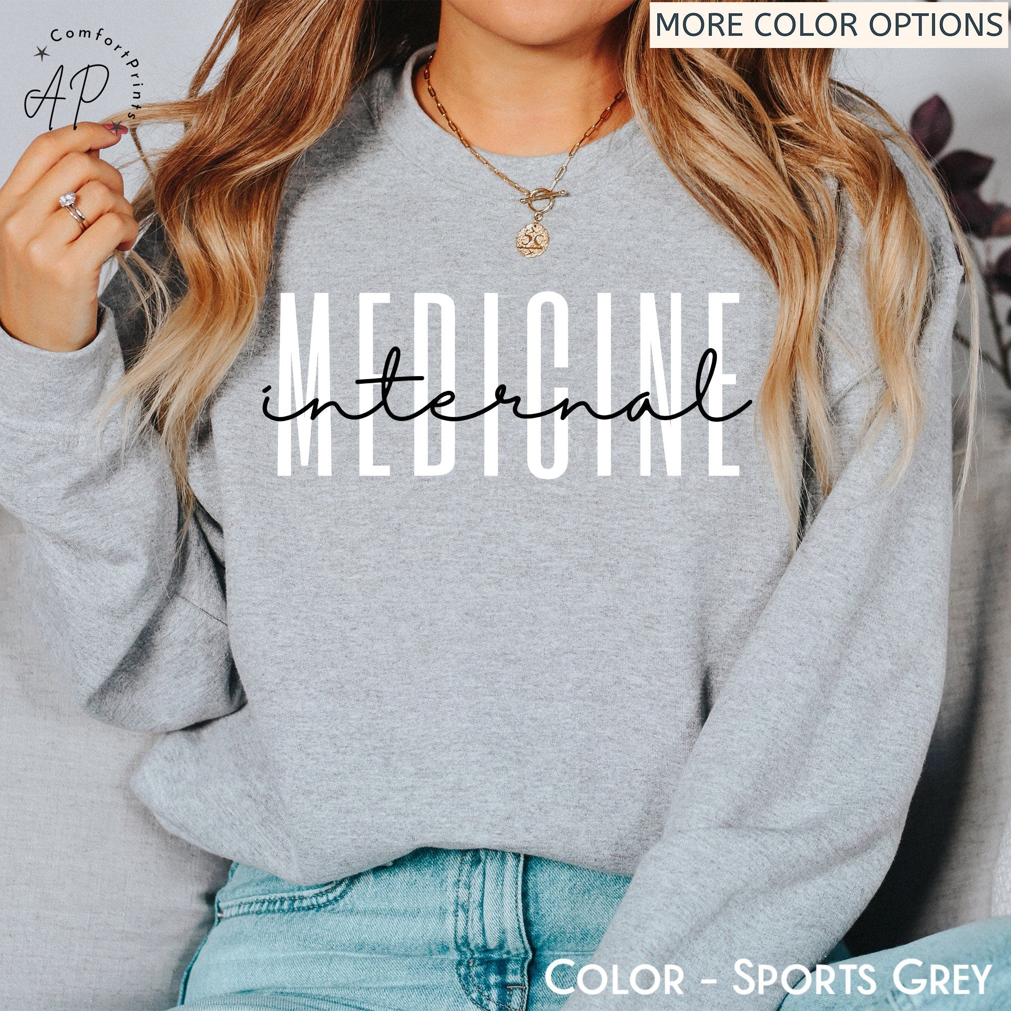 Internal Medicine Sweatshirt, Women in Medicine Sweater, Future Physician Shirt, Medical School Student T-Shirt, MD Grad Tee