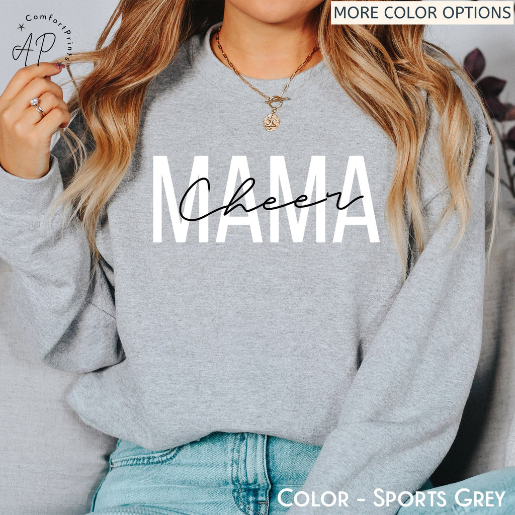 Cheer Mama Sweatshirt, Cheer Mom Sweater, Mommy T-Shirt, Cheer Spirit Wear, Mom Life Shirt, Funny Mom Hoodie