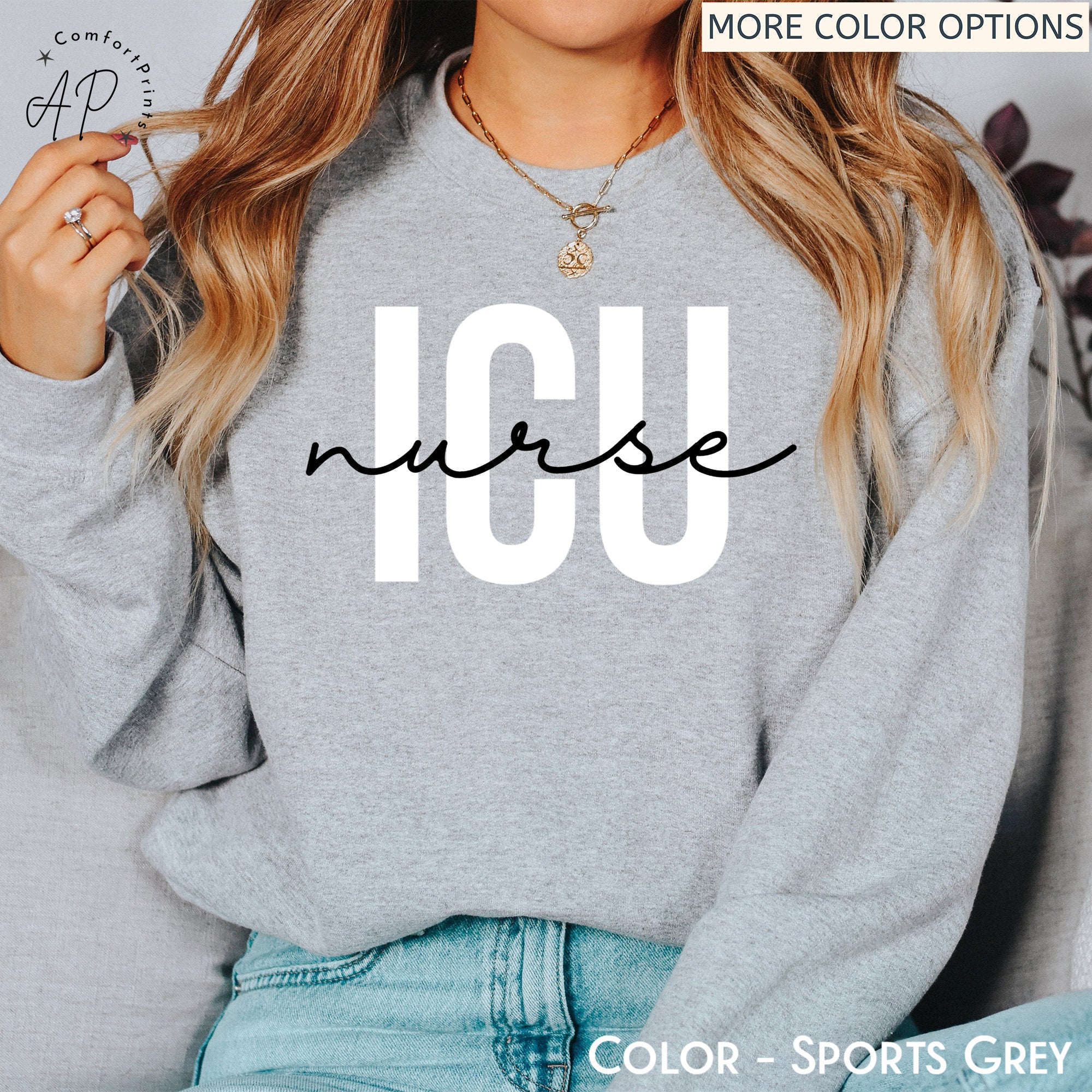 ICU Intensive Care Unit Nurse Sweatshirt, PICU Nursing School Student Sweater, Emergency Registered Nurse Grad Shirt, Nurse in Training Tee