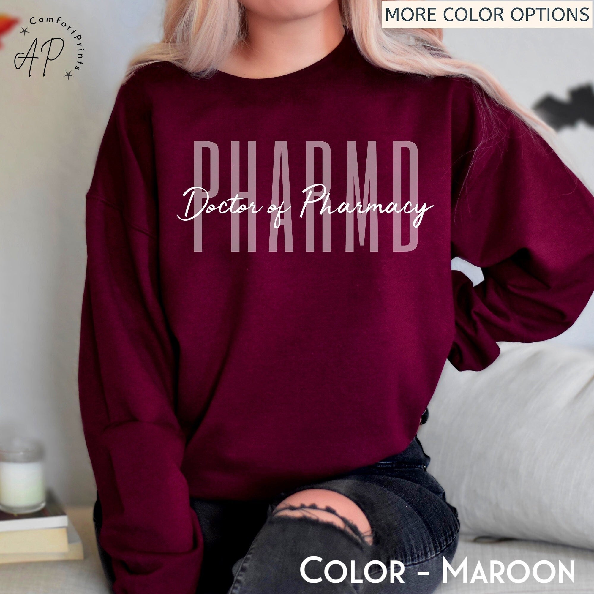 PharmD Doctor of Pharmacy Sweatshirt, Pharmacist Sweater, Pharmacist Graduation Shirt, Pharmacy Student T-Shirt, RX Certified Pharmacist Tee