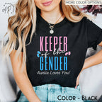 Keeper of the Gender Auntie Loves You Shirt, Gender Reveal Party T-Shirt, Baby Shower Party Sweater, Pregnancy Announcement Sweatshirt