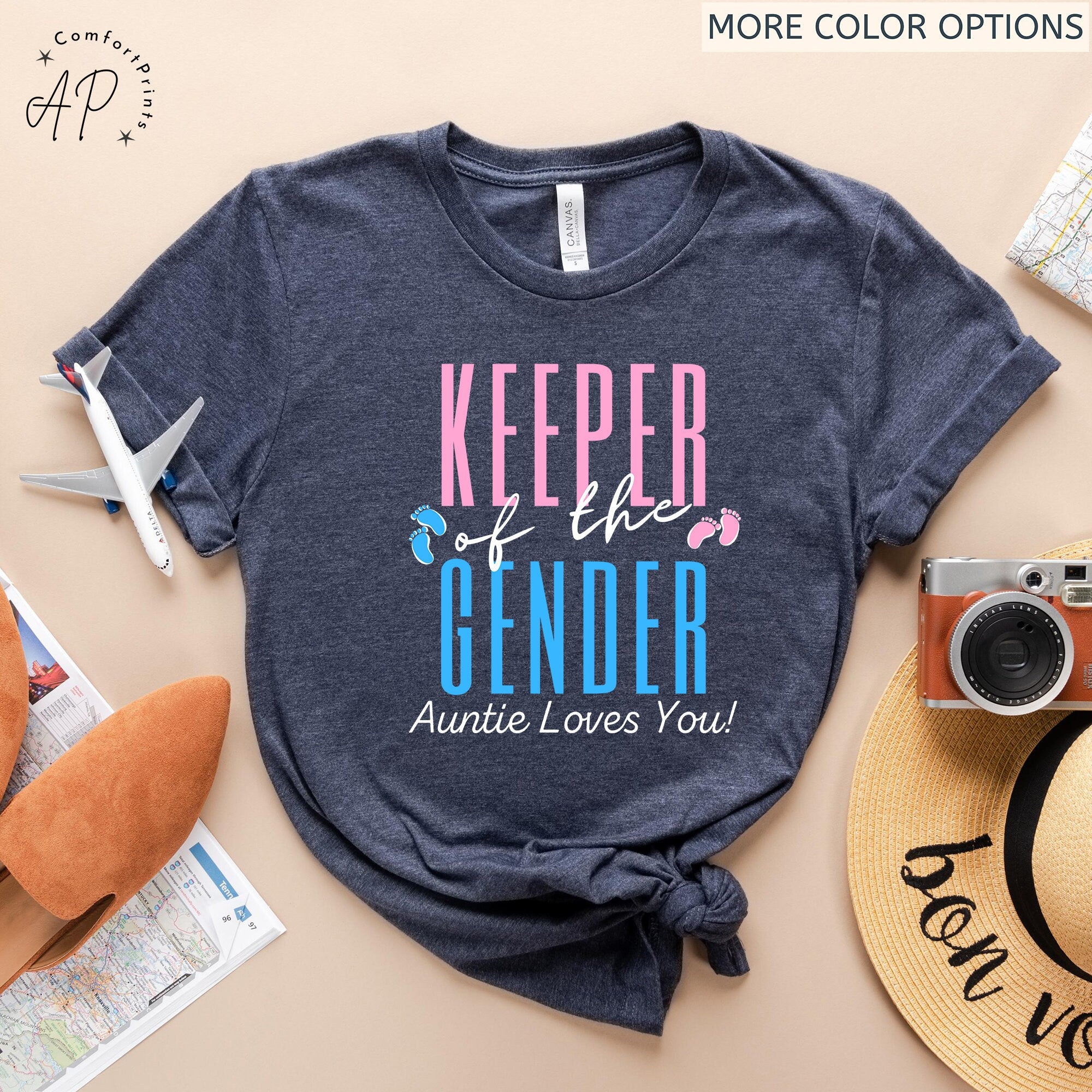Keeper of the Gender Auntie Loves You Shirt, Gender Reveal Party T-Shirt, Baby Shower Party Sweater, Pregnancy Announcement Sweatshirt